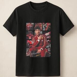 Charles Leclerc F1 Driver Full Suit Portrait Collage Style Unisex T Shirt 165